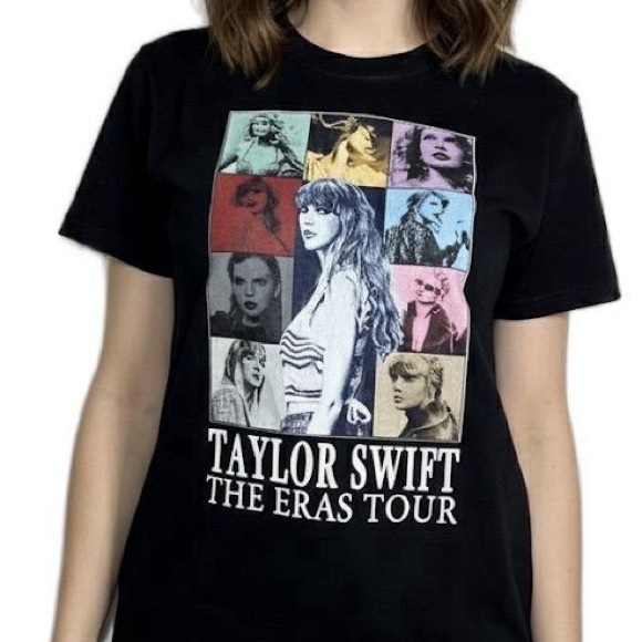 Taylor Swift Tops - Taylor‎ Swift The Eras Tour Black Official Concert Merch Graphic Tee Small